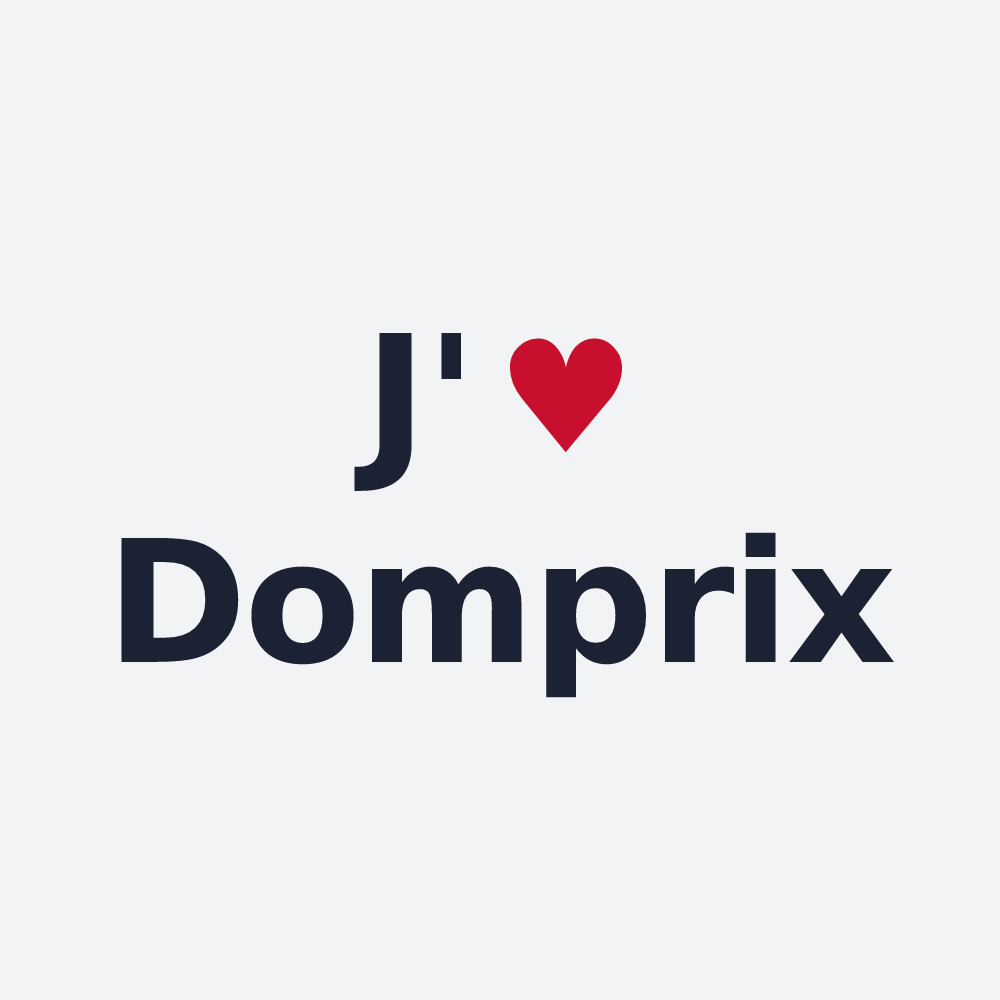 Poster personnalisé Domprix — design J'aime Domprix
