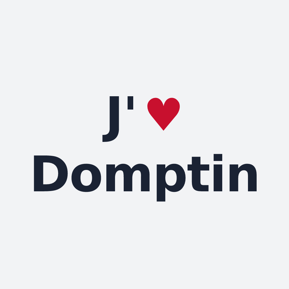 Poster personnalisé Domptin — design J'aime Domptin