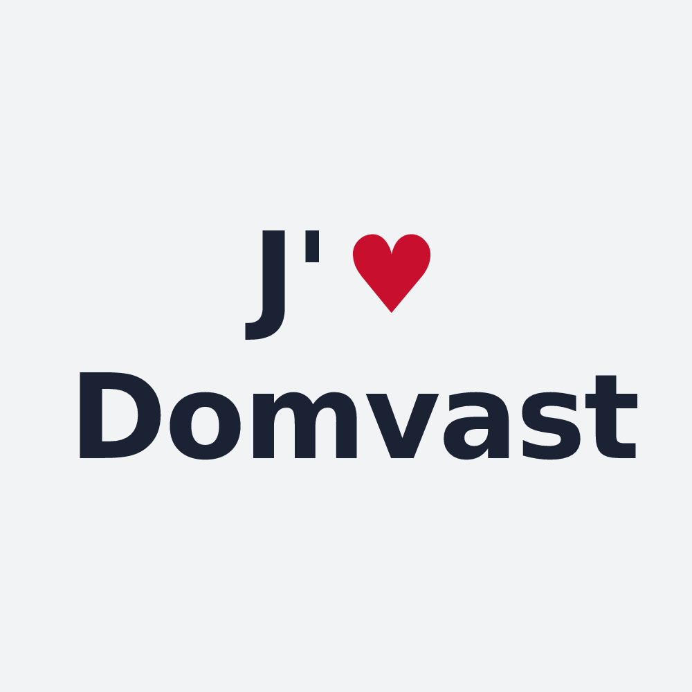 Poster personnalisé Domvast — design J'aime Domvast