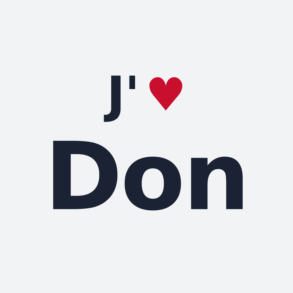 Poster personnalisé Don — design J'aime Don