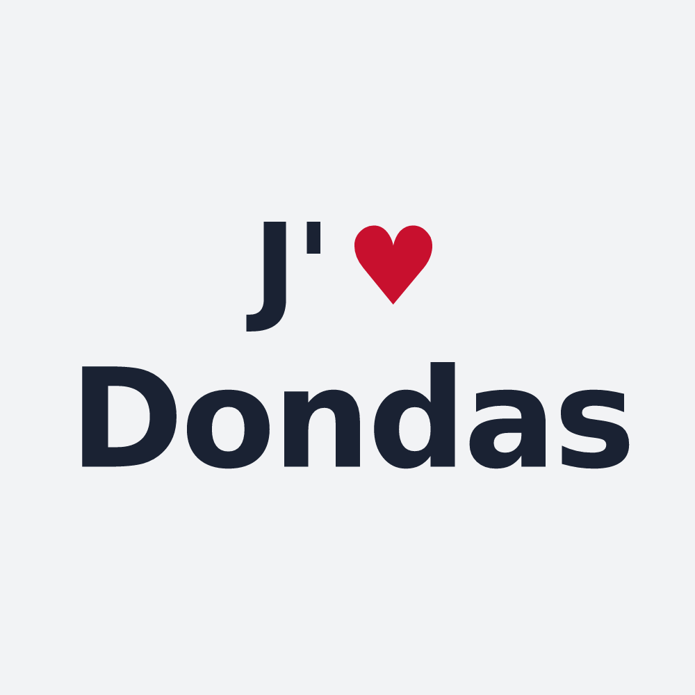 Poster personnalisé Dondas — design J'aime Dondas