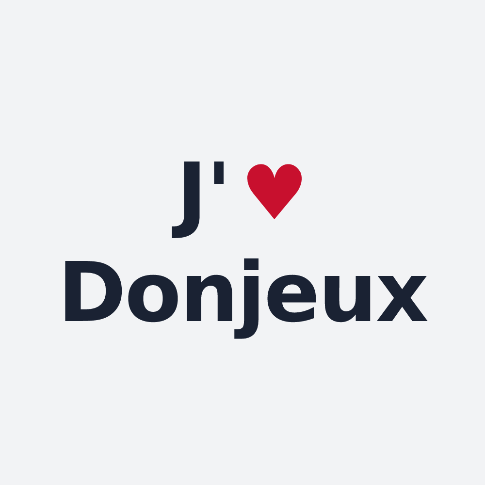 Poster personnalisé Donjeux — design J'aime Donjeux