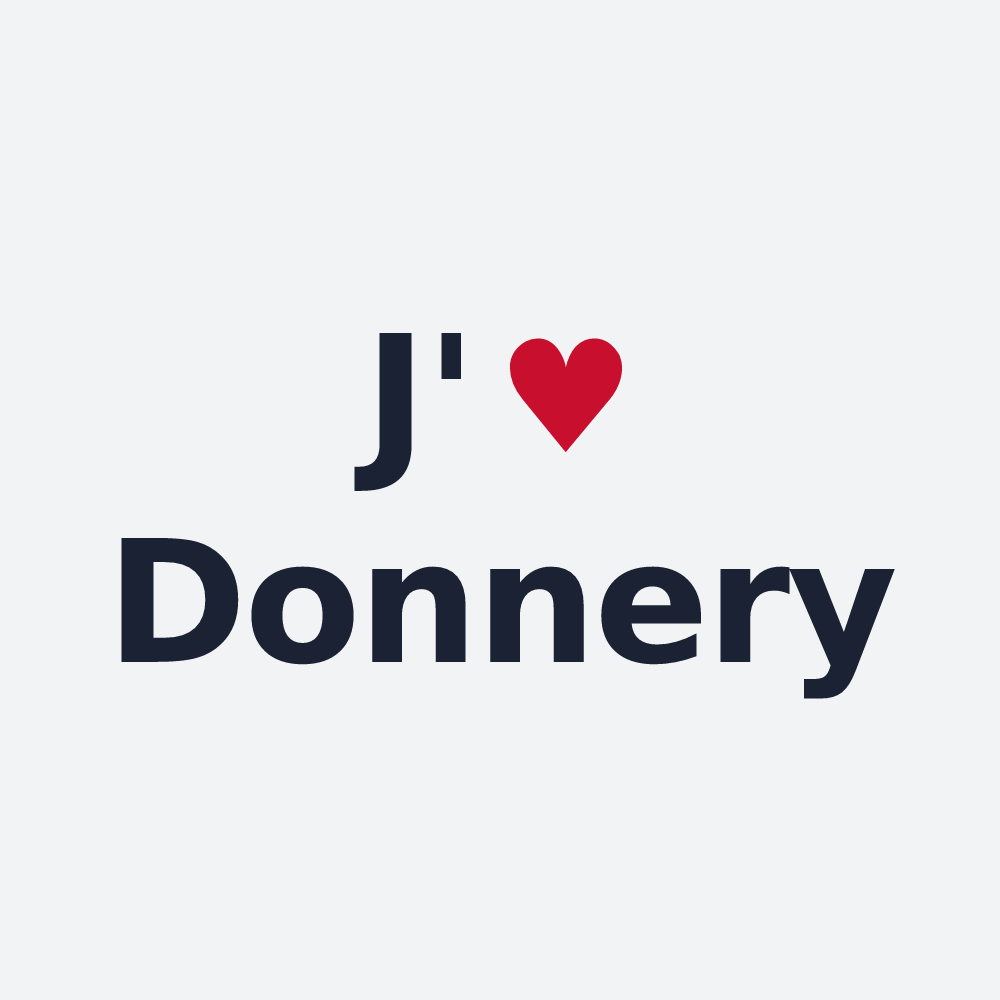 Poster personnalisé Donnery — design J'aime Donnery