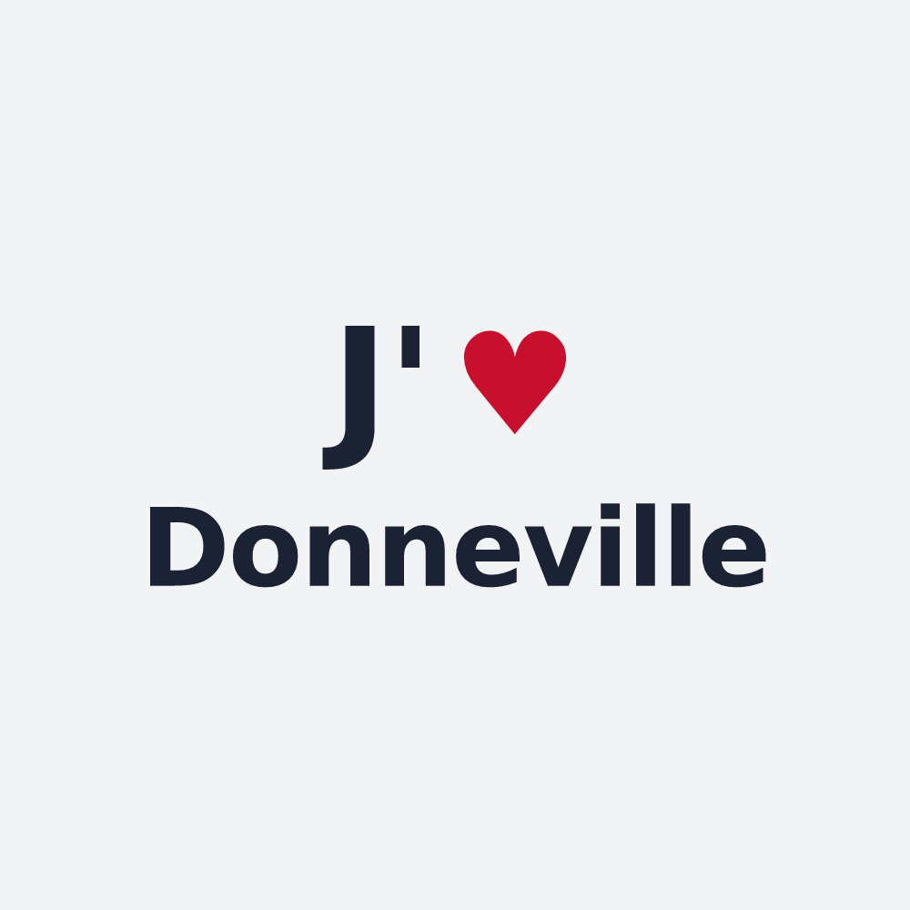 Poster personnalisé Donneville — design J'aime Donneville