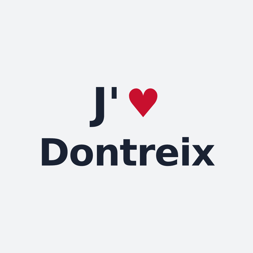 Poster personnalisé Dontreix — design J'aime Dontreix