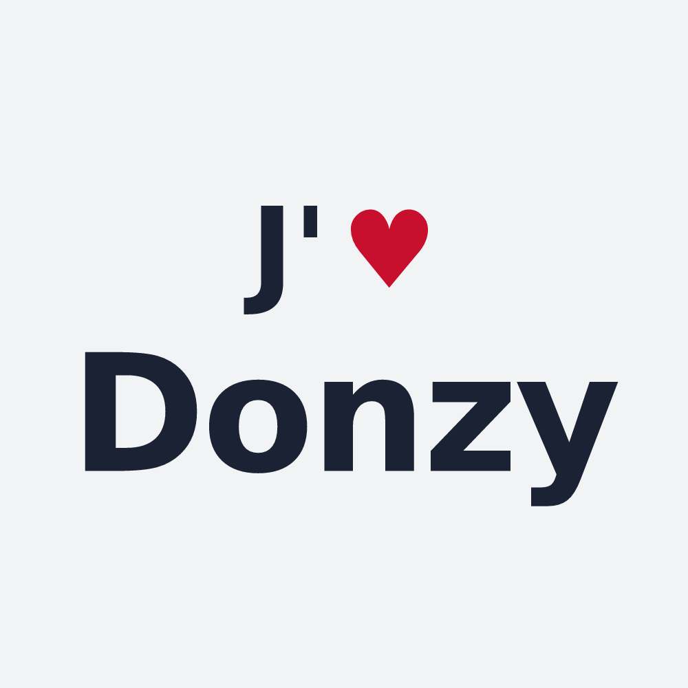 Poster personnalisé Donzy — design J'aime Donzy
