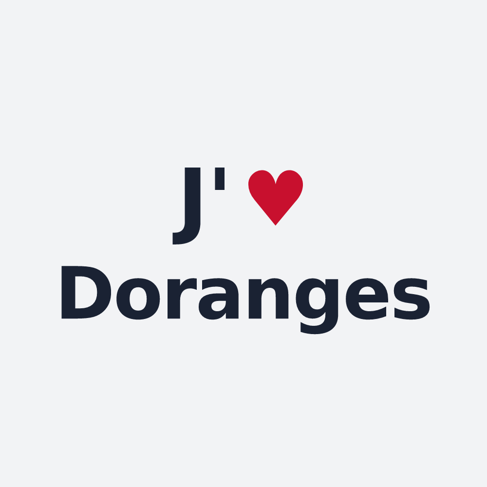 Poster personnalisé Doranges — design J'aime Doranges
