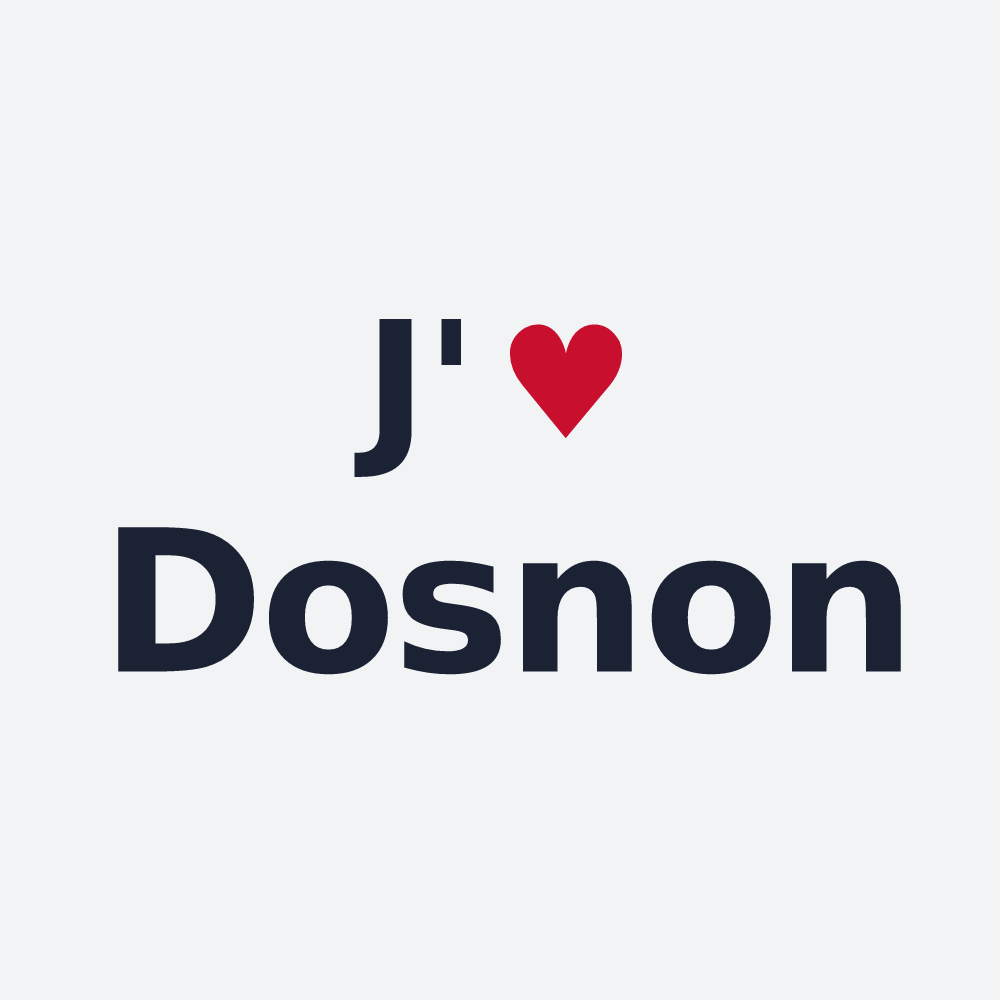 Poster personnalisé Dosnon — design J'aime Dosnon