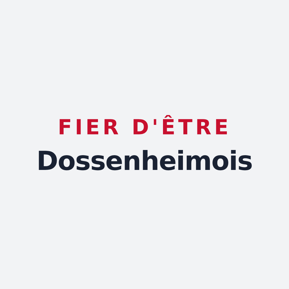 Poster « Fier d'être Dossenheimois » — design pour Dossenheim-sur-Zinsel