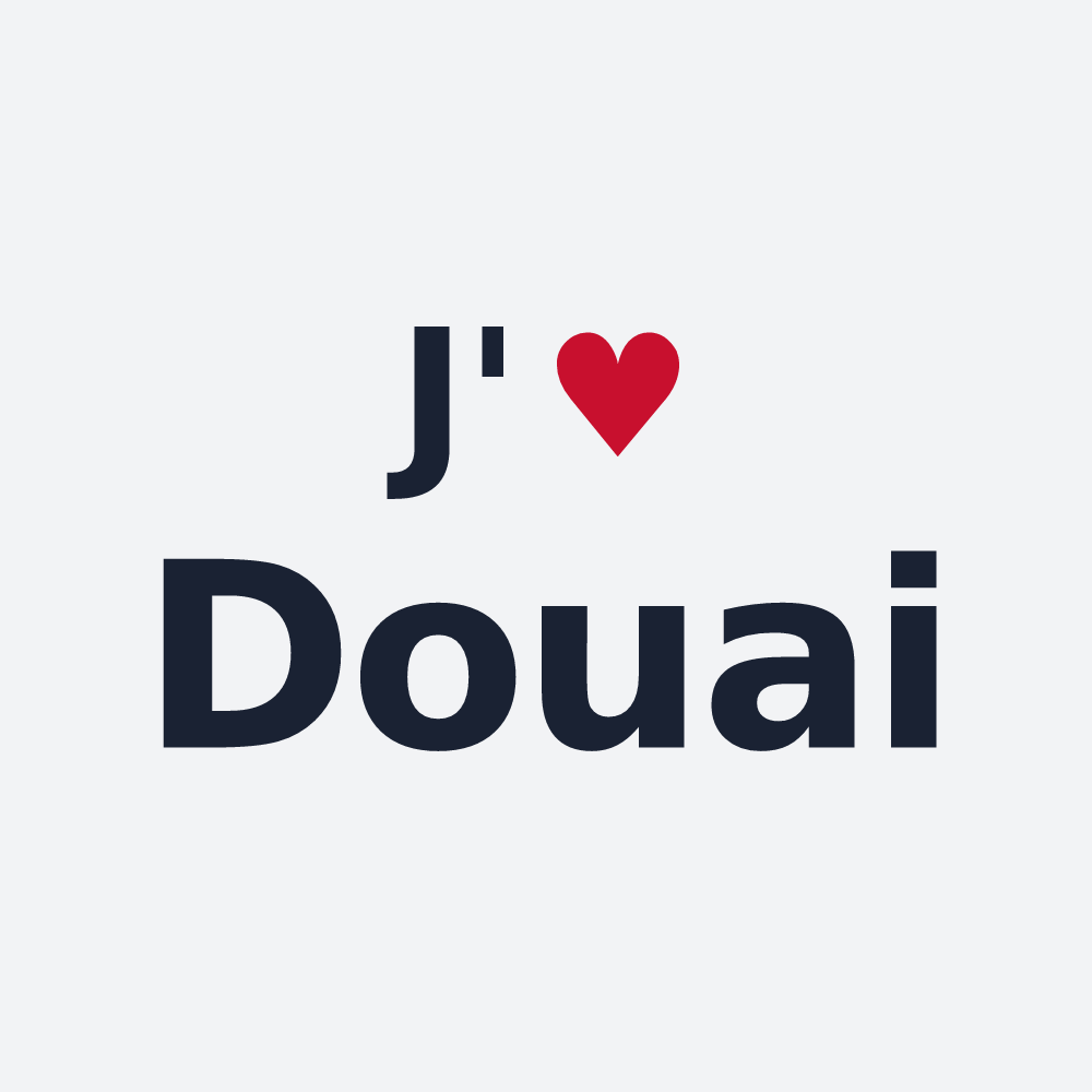 Poster personnalisé Douai — design J'aime Douai