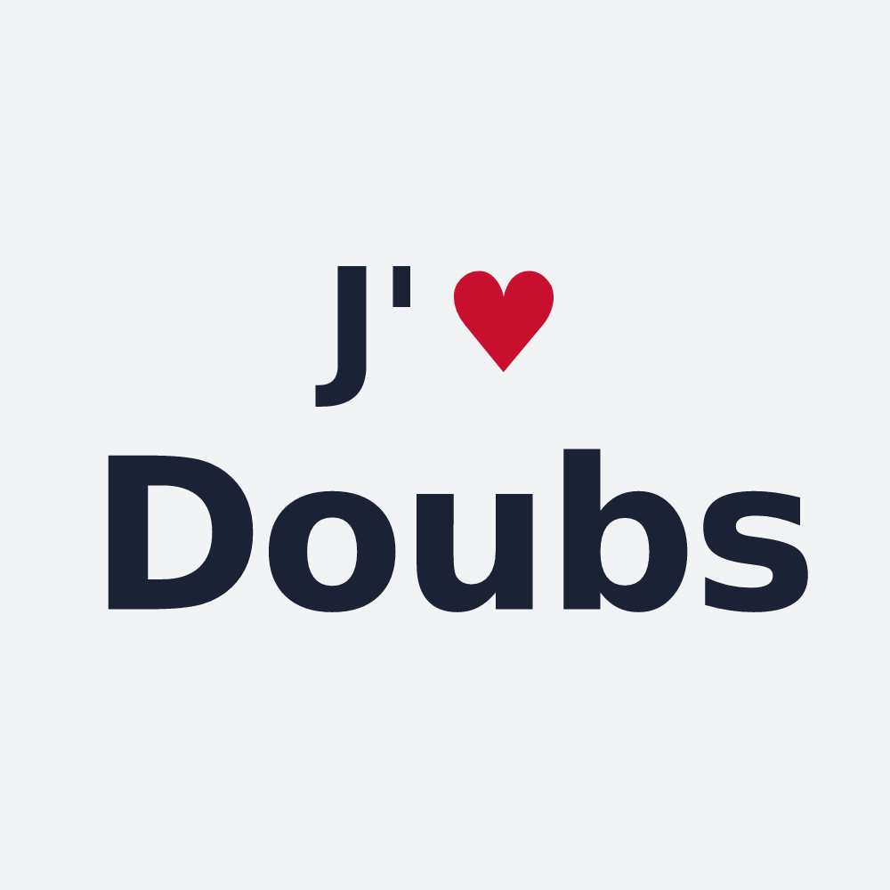 Poster personnalisé Doubs — design J'aime Doubs
