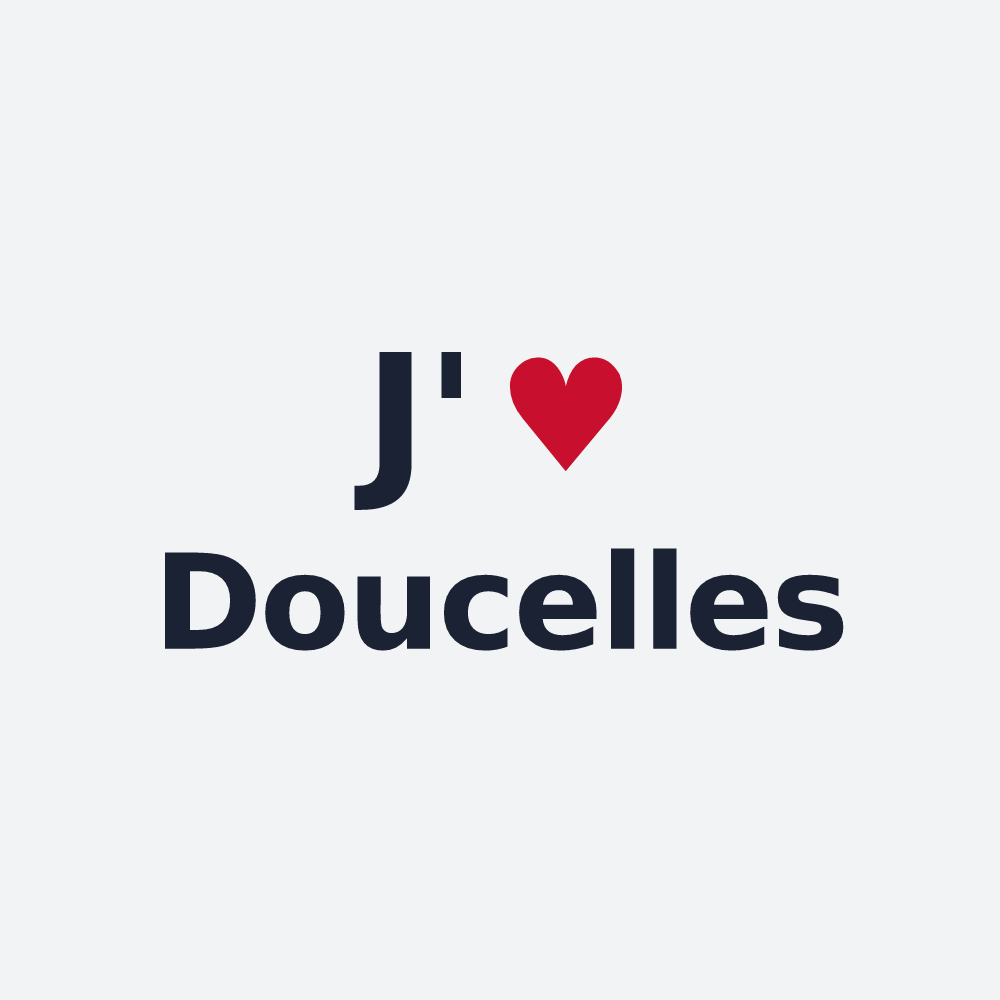 Poster personnalisé Doucelles — design J'aime Doucelles