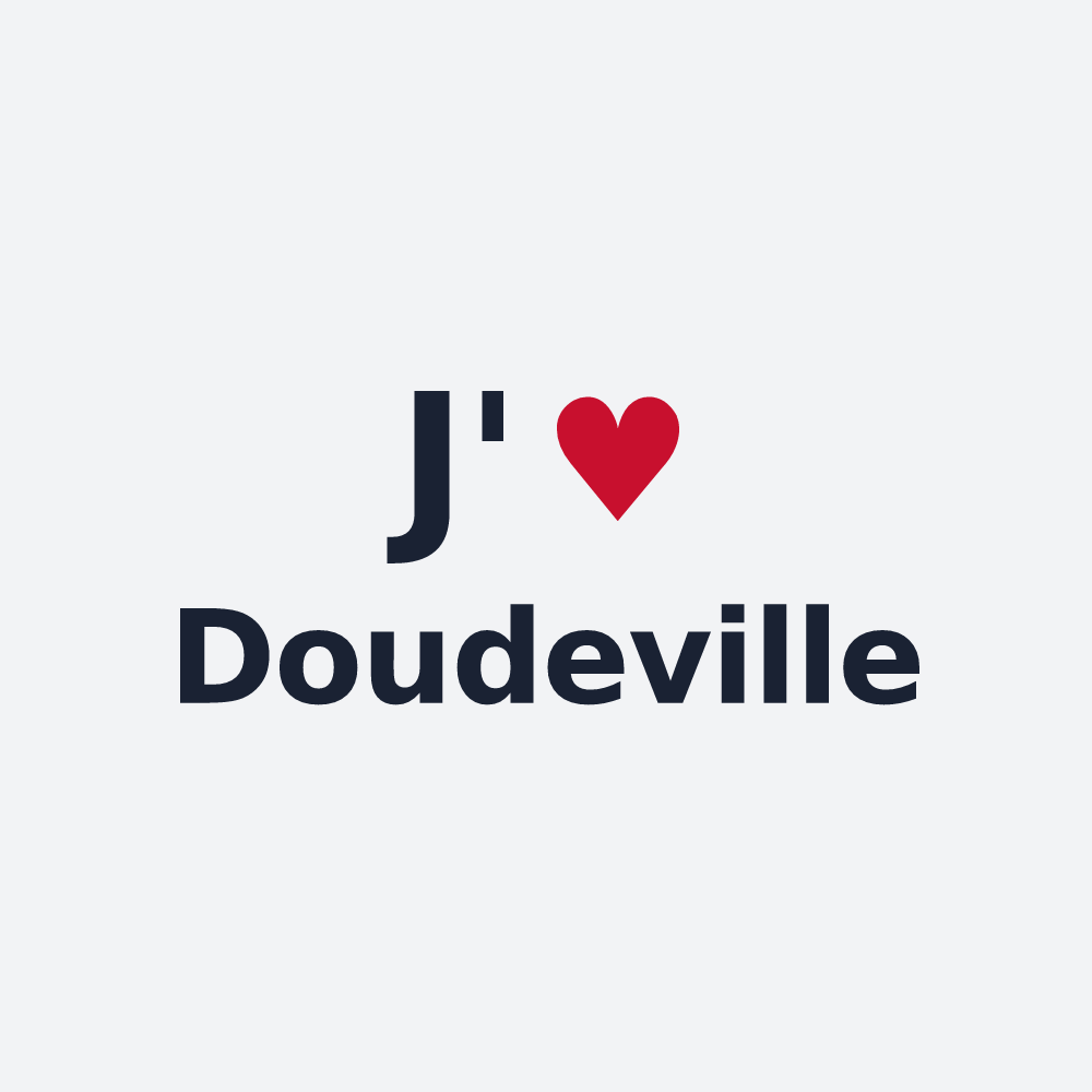 Poster personnalisé Doudeville — design J'aime Doudeville