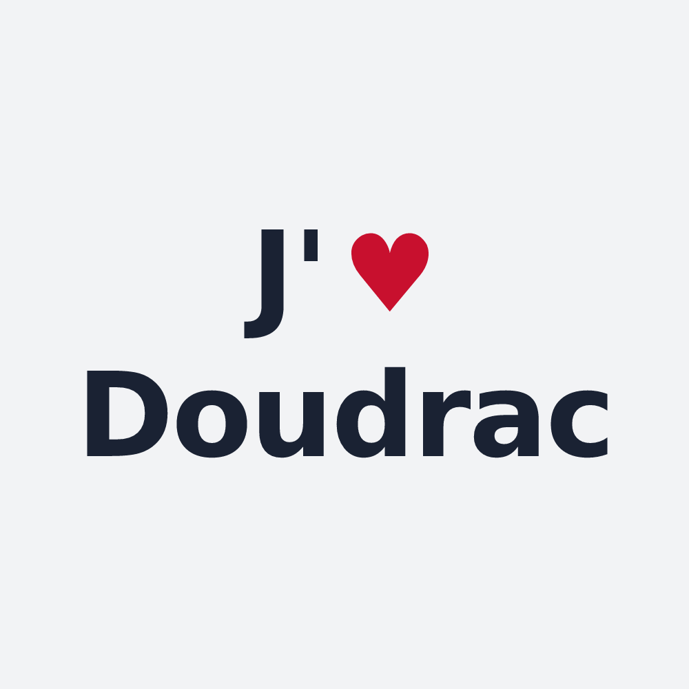 Poster personnalisé Doudrac — design J'aime Doudrac