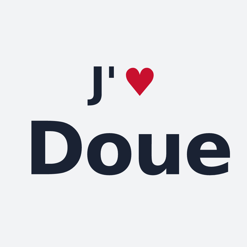 Poster personnalisé Doue — design J'aime Doue