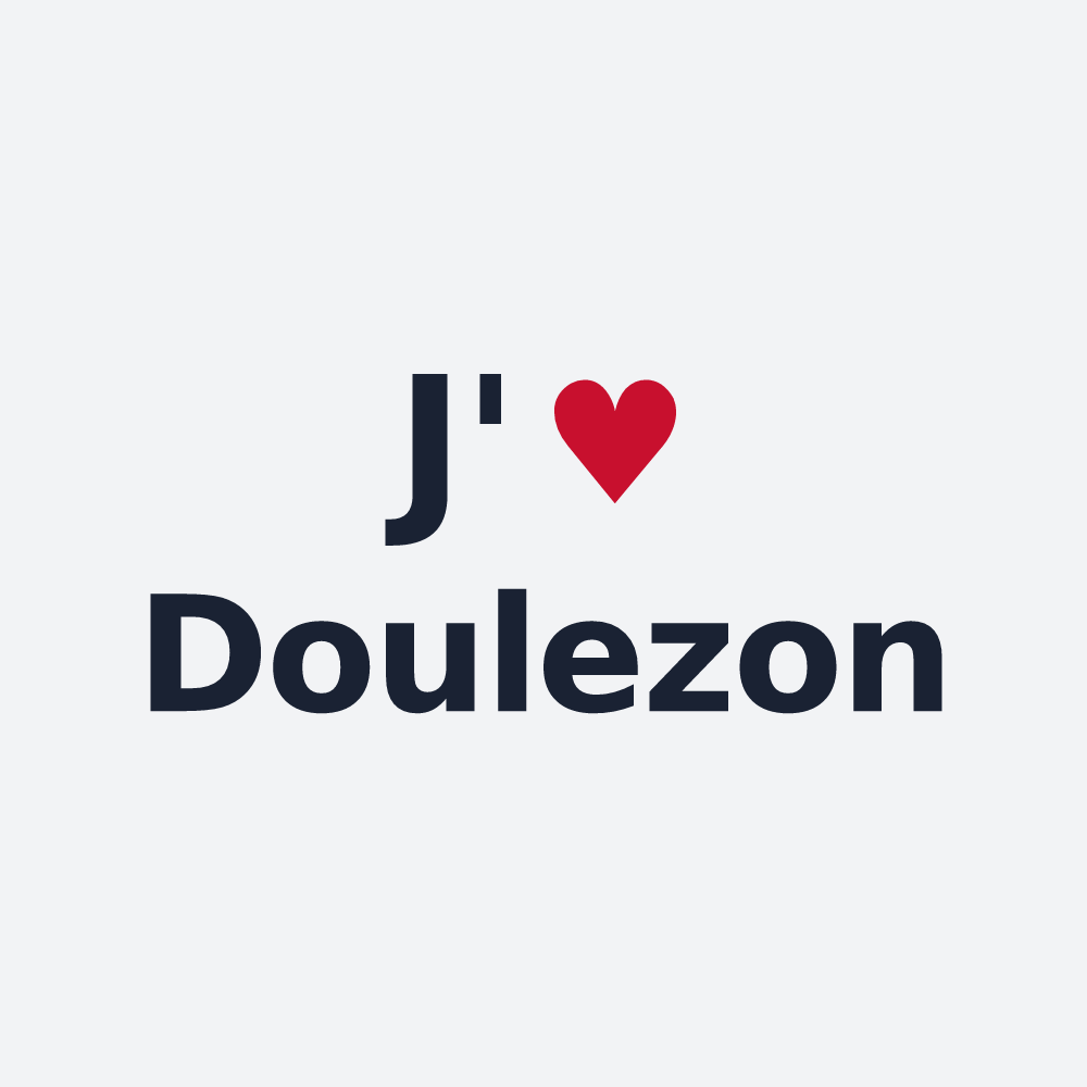 Poster personnalisé Doulezon — design J'aime Doulezon