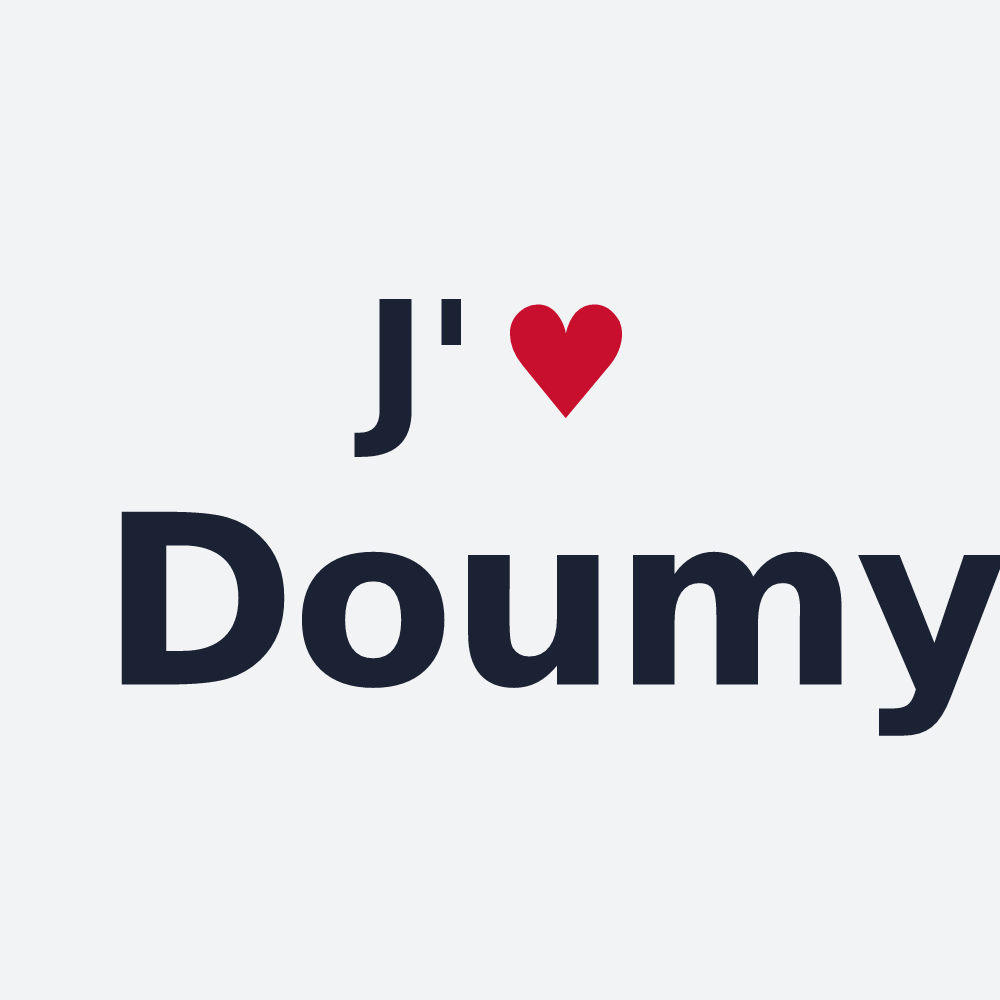 Poster personnalisé Doumy — design J'aime Doumy