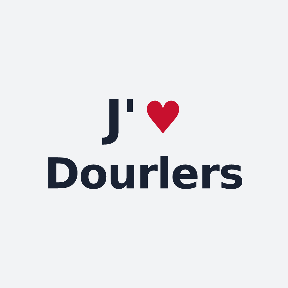 Poster personnalisé Dourlers — design J'aime Dourlers