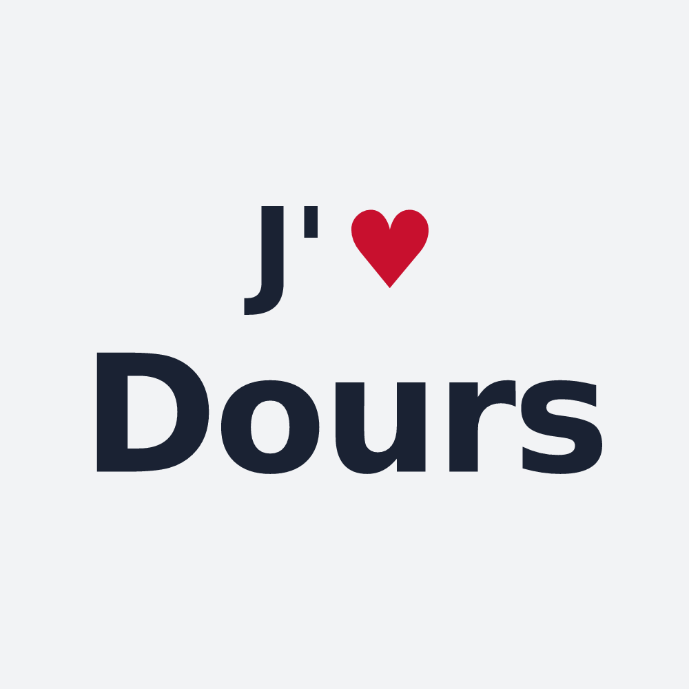 Poster personnalisé Dours — design J'aime Dours