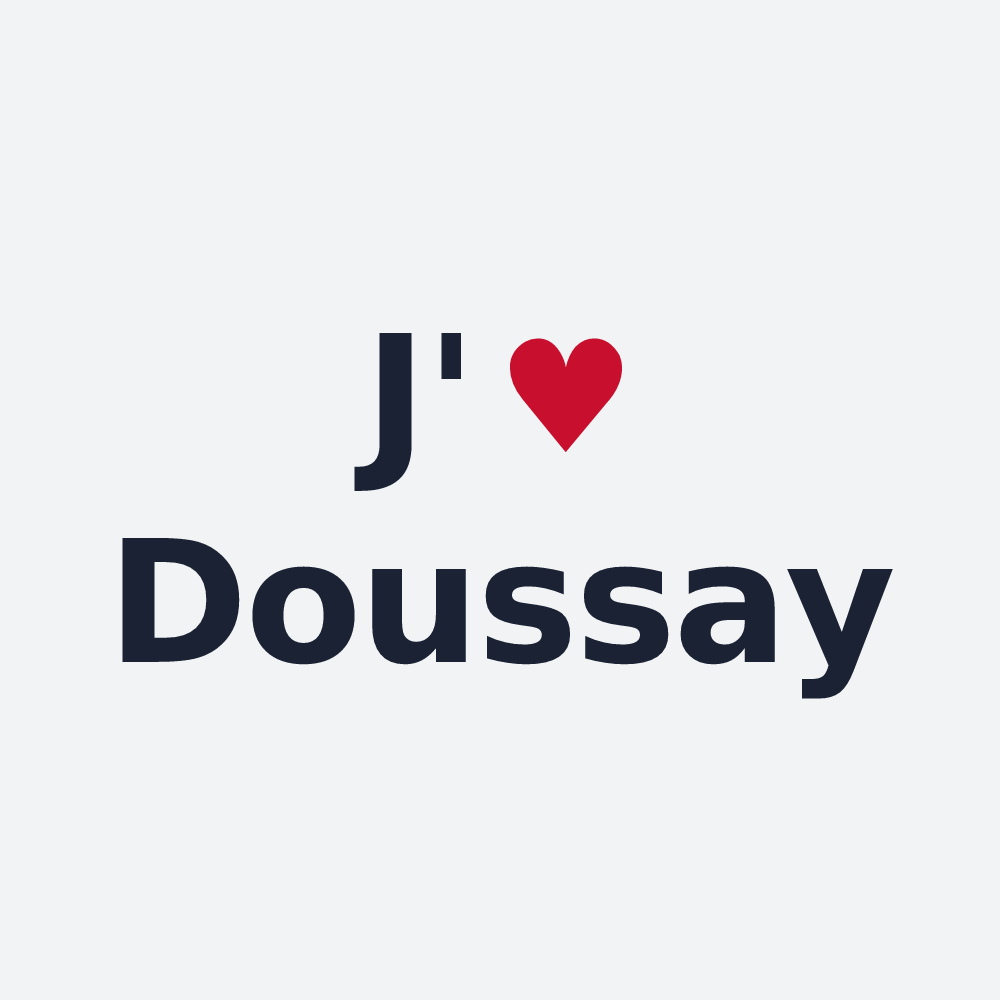 Poster personnalisé Doussay — design J'aime Doussay