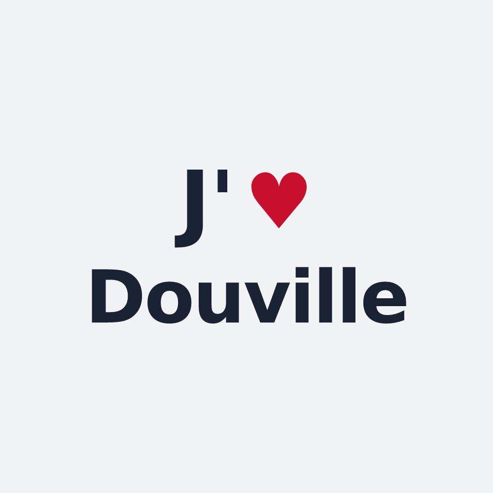 Poster personnalisé Douville — design J'aime Douville