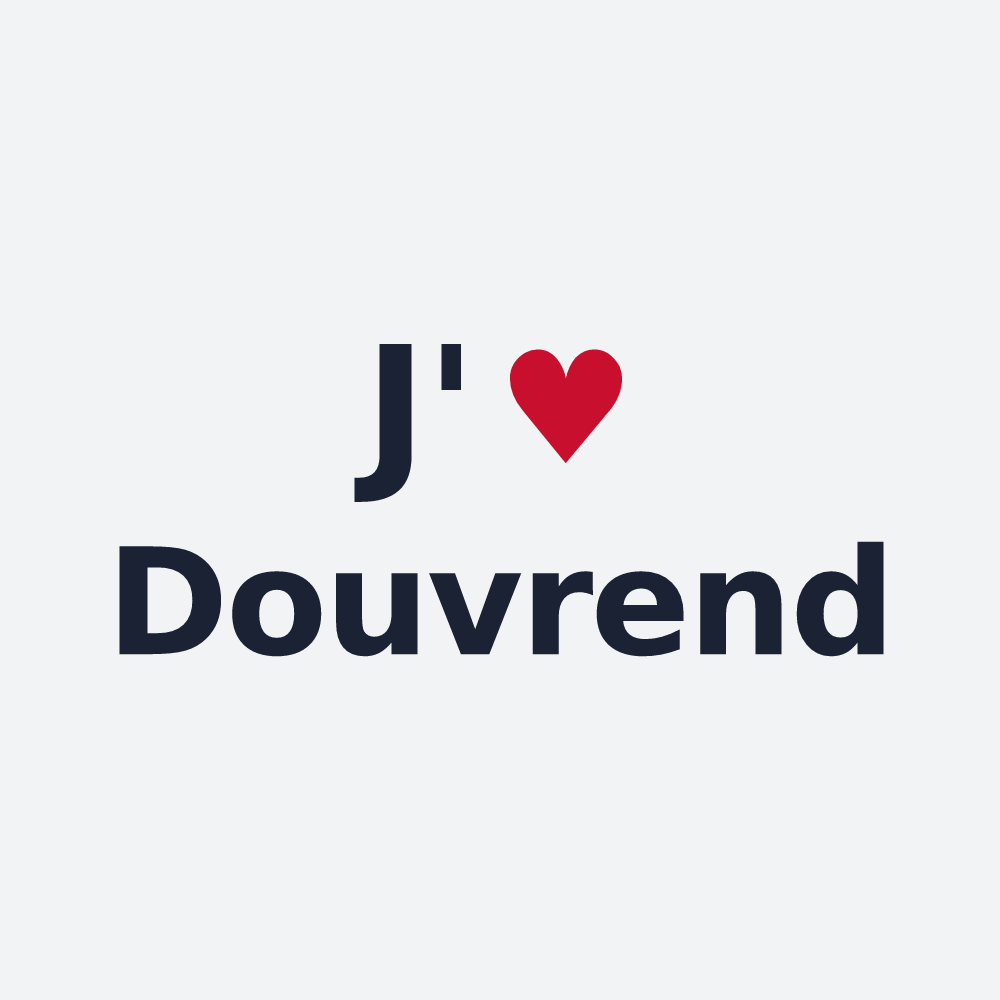 Poster personnalisé Douvrend — design J'aime Douvrend
