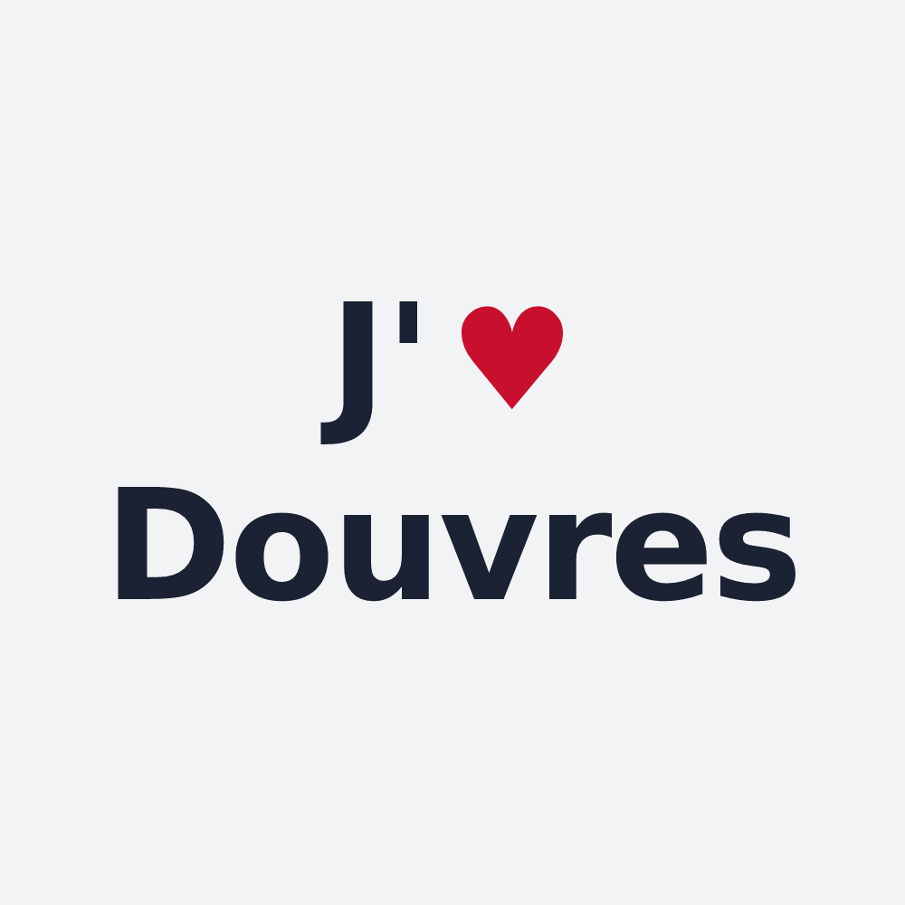Poster personnalisé Douvres — design J'aime Douvres