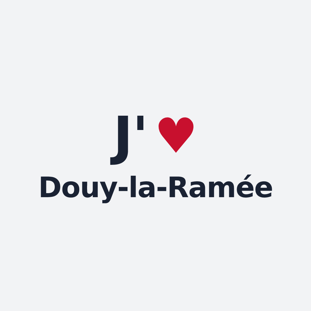 Poster personnalisé Douy-la-Ramée — design J'aime Douy-la-Ramée