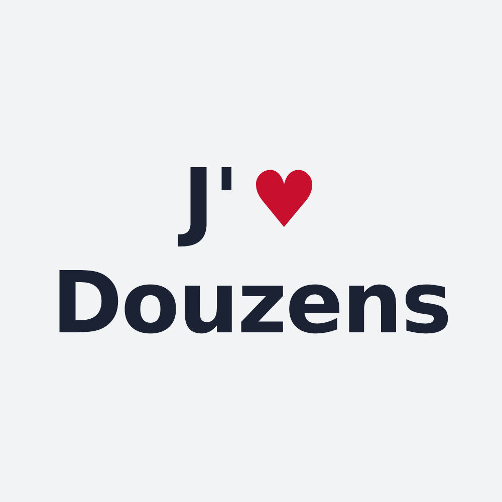 Poster personnalisé Douzens — design J'aime Douzens