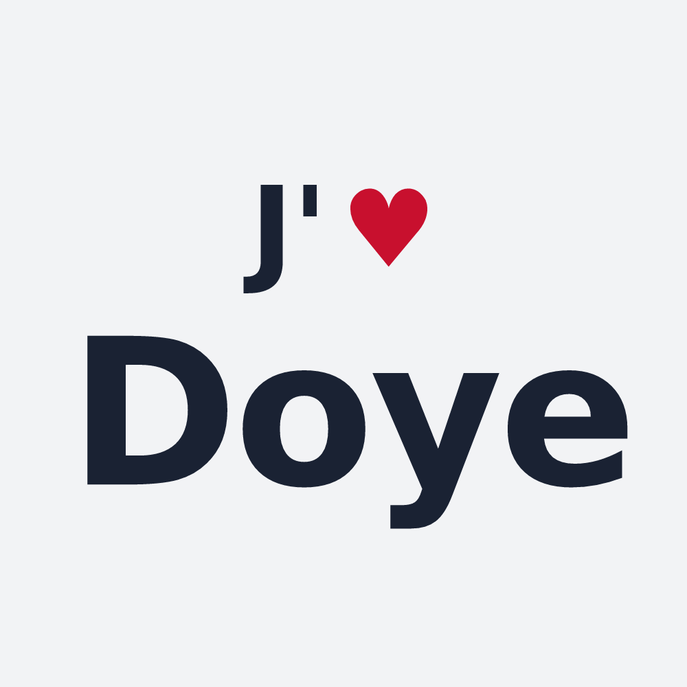 Poster personnalisé Doye — design J'aime Doye
