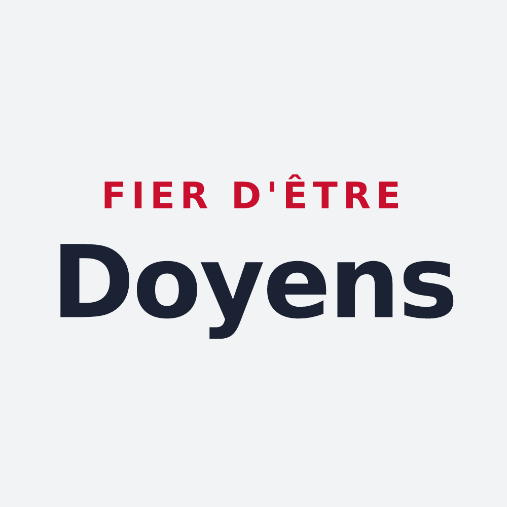 Poster « Fier d'être Doyens » — design pour Doye