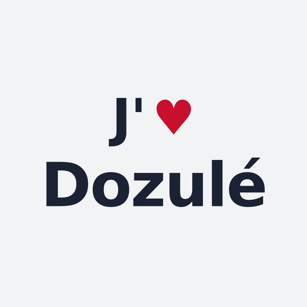 Poster personnalisé Dozulé — design J'aime Dozulé