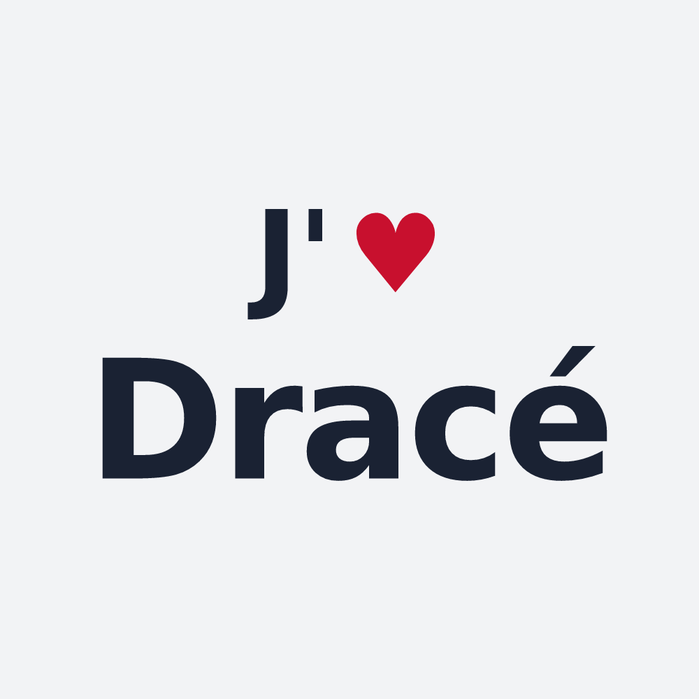 Poster personnalisé Dracé — design J'aime Dracé