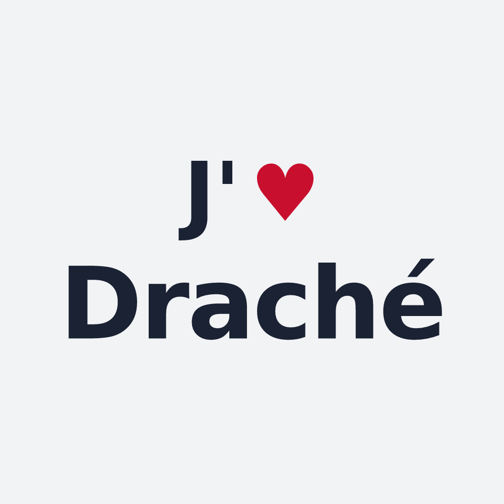 Poster personnalisé Draché — design J'aime Draché