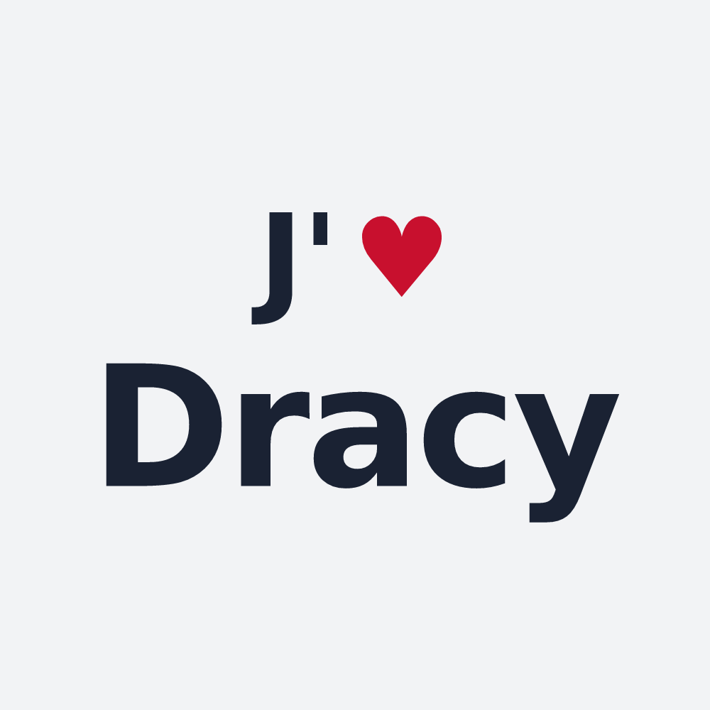Poster personnalisé Dracy — design J'aime Dracy