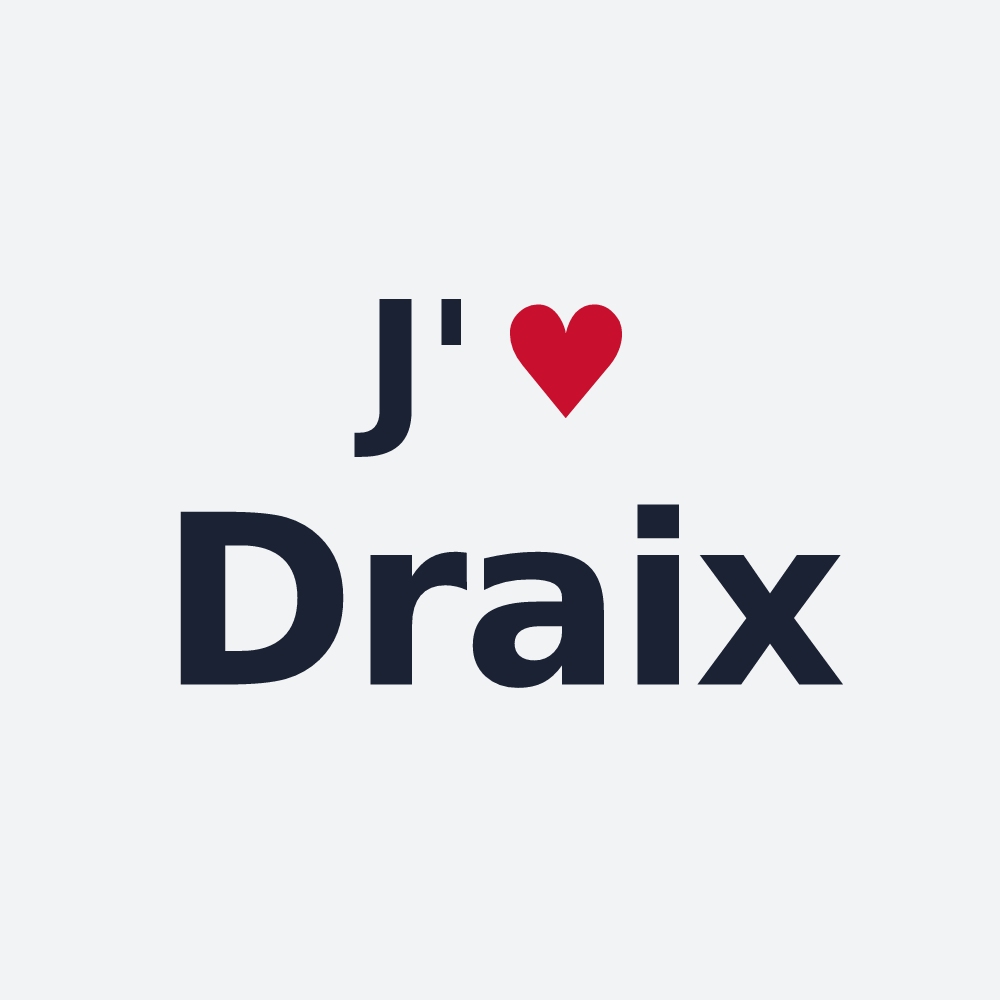 Poster personnalisé Draix — design J'aime Draix