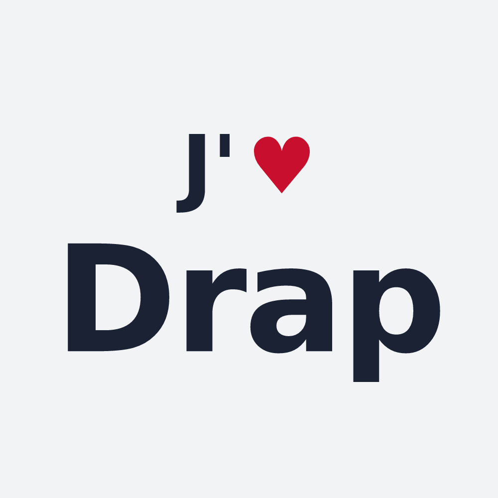 Poster personnalisé Drap — design J'aime Drap