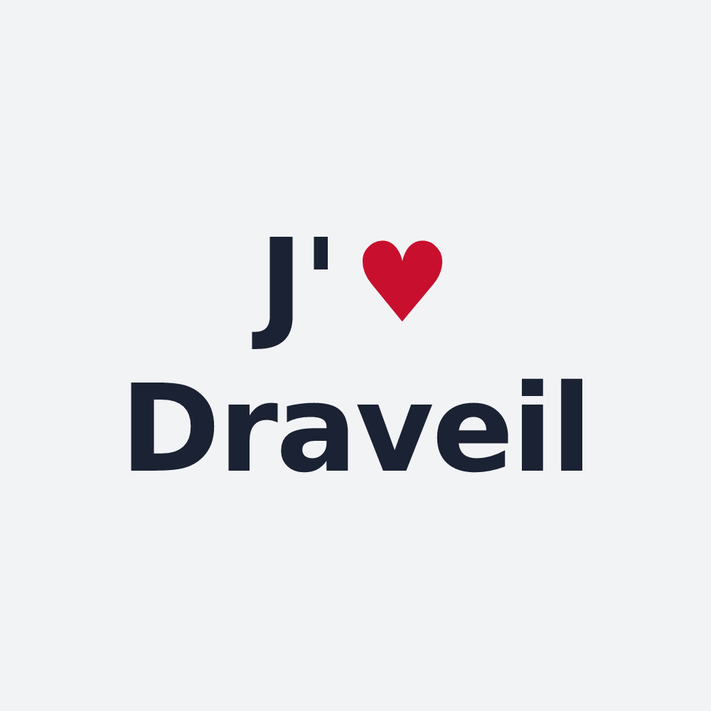 Poster personnalisé Draveil — design J'aime Draveil