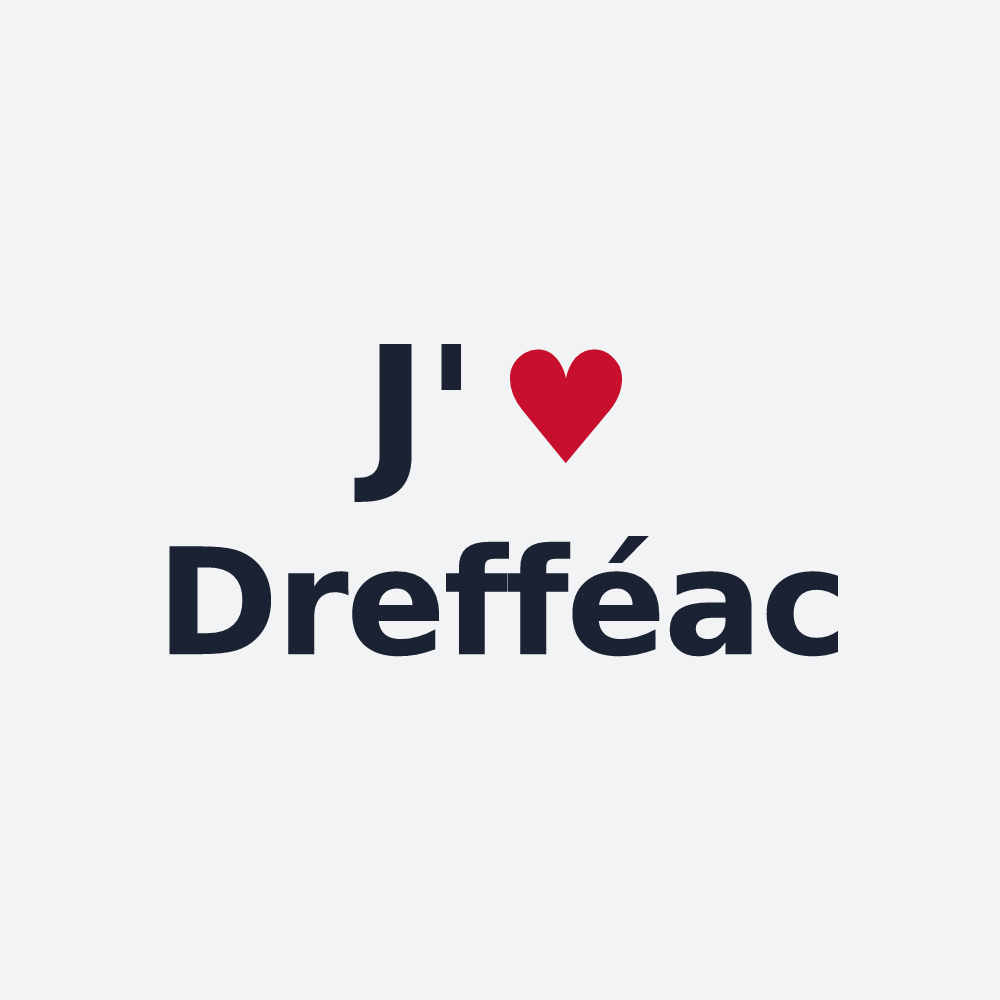 Poster personnalisé Drefféac — design J'aime Drefféac