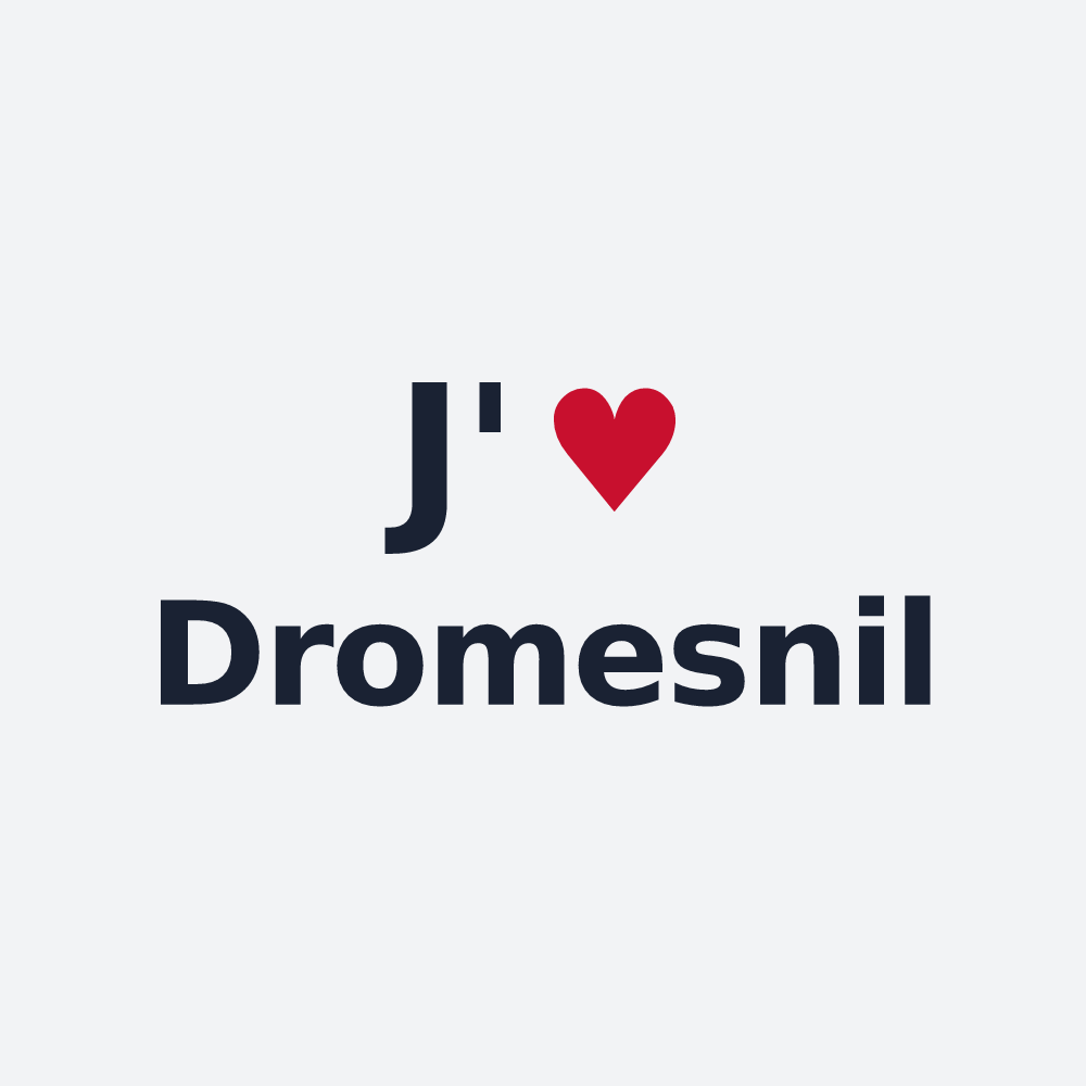 Poster personnalisé Dromesnil — design « J'aime Dromesnil » imprimé sur le poster