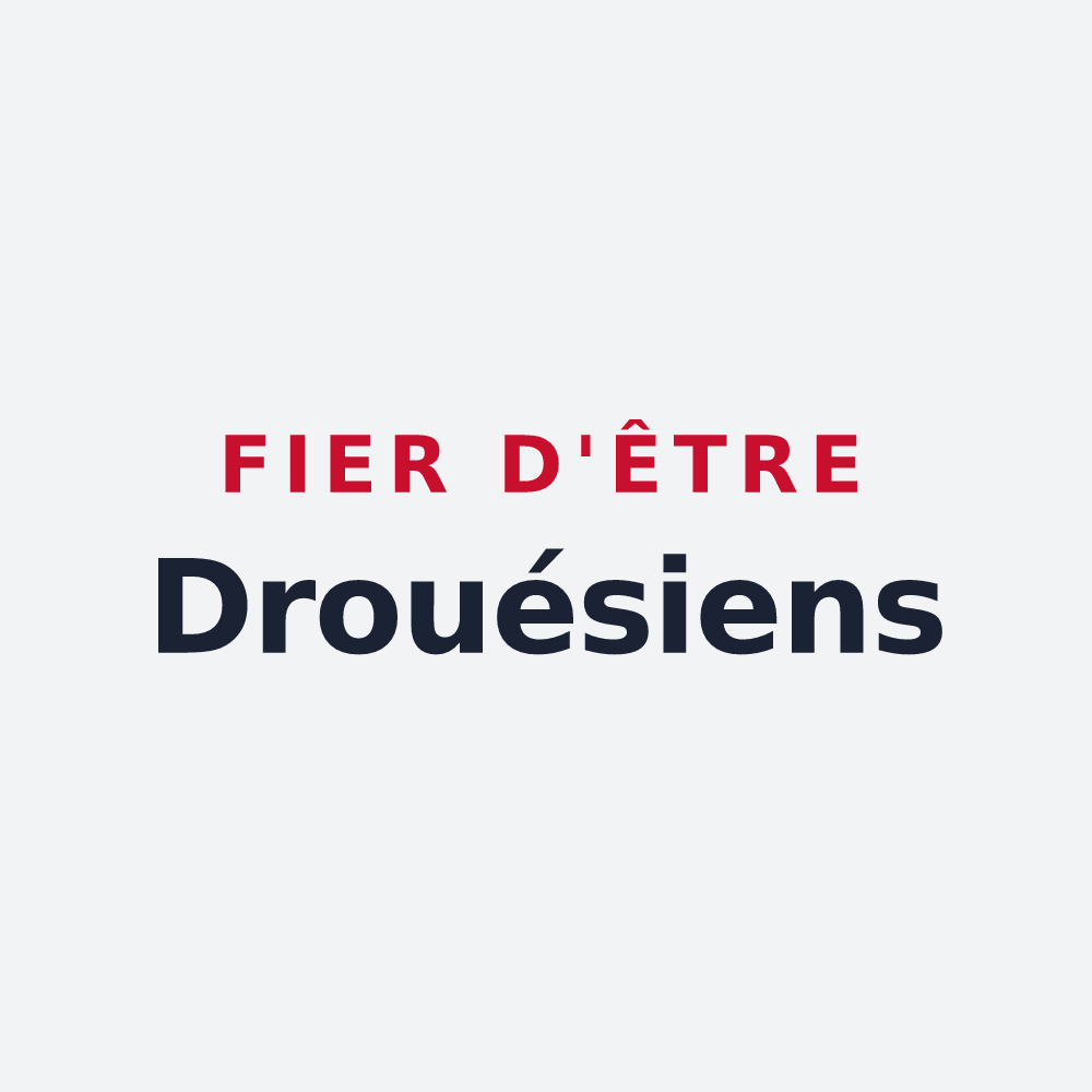Poster « Fier d'être Drouésiens » — design pour Droué