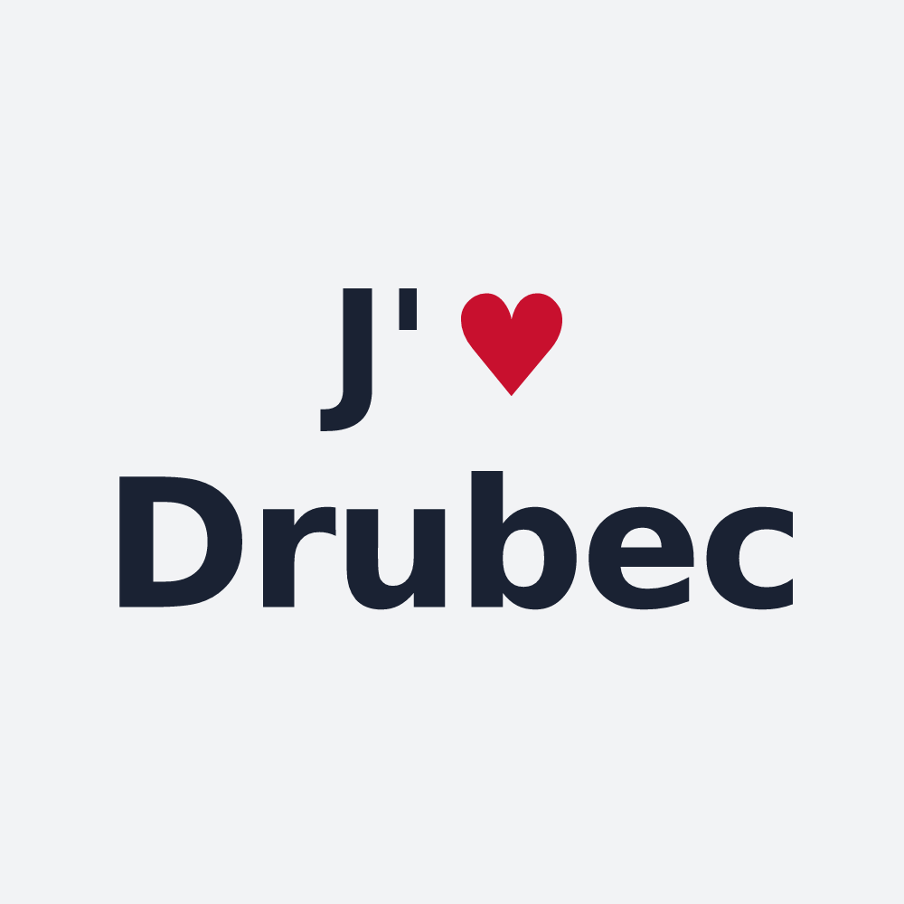 Poster personnalisé Drubec — design J'aime Drubec