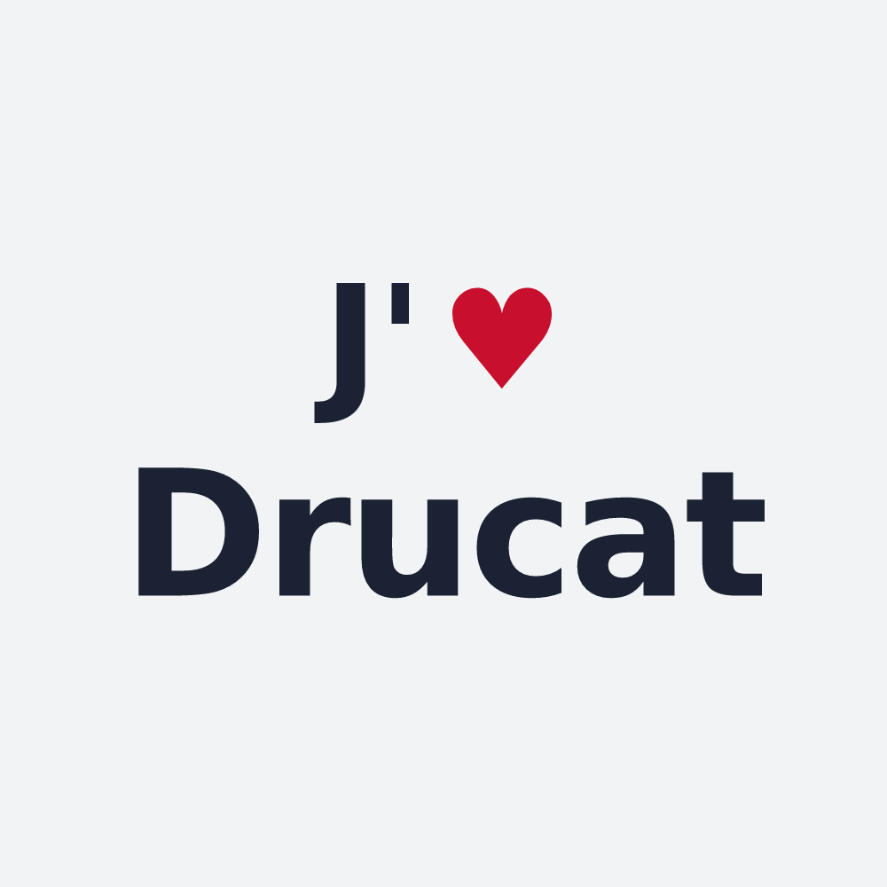 Poster personnalisé Drucat — design J'aime Drucat