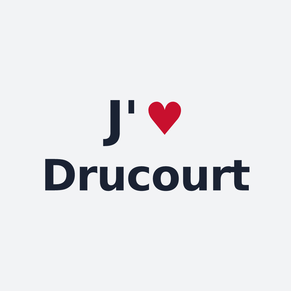 Poster personnalisé Drucourt — design J'aime Drucourt