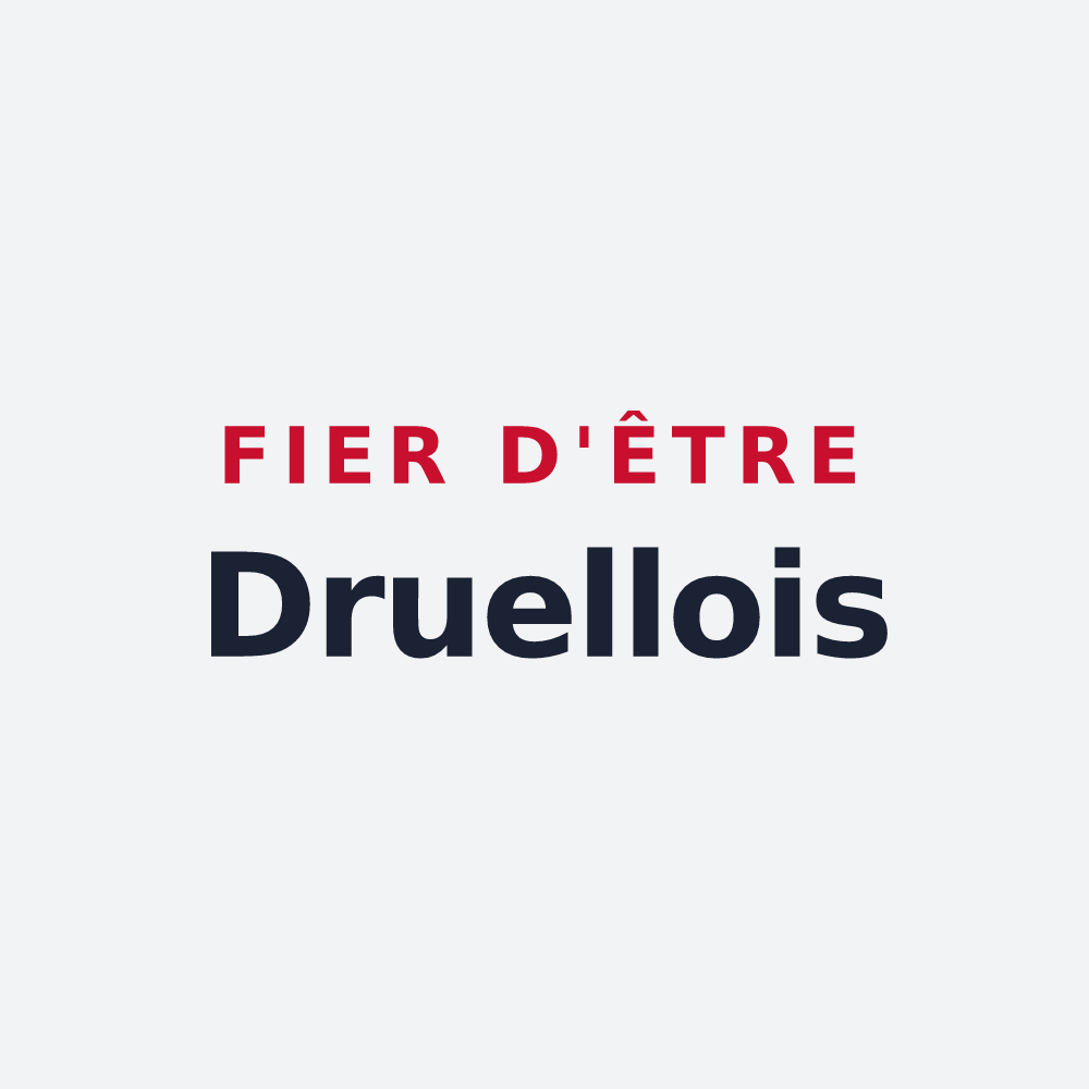 Poster « Fier d'être Druellois » — design pour Druelle Balsac