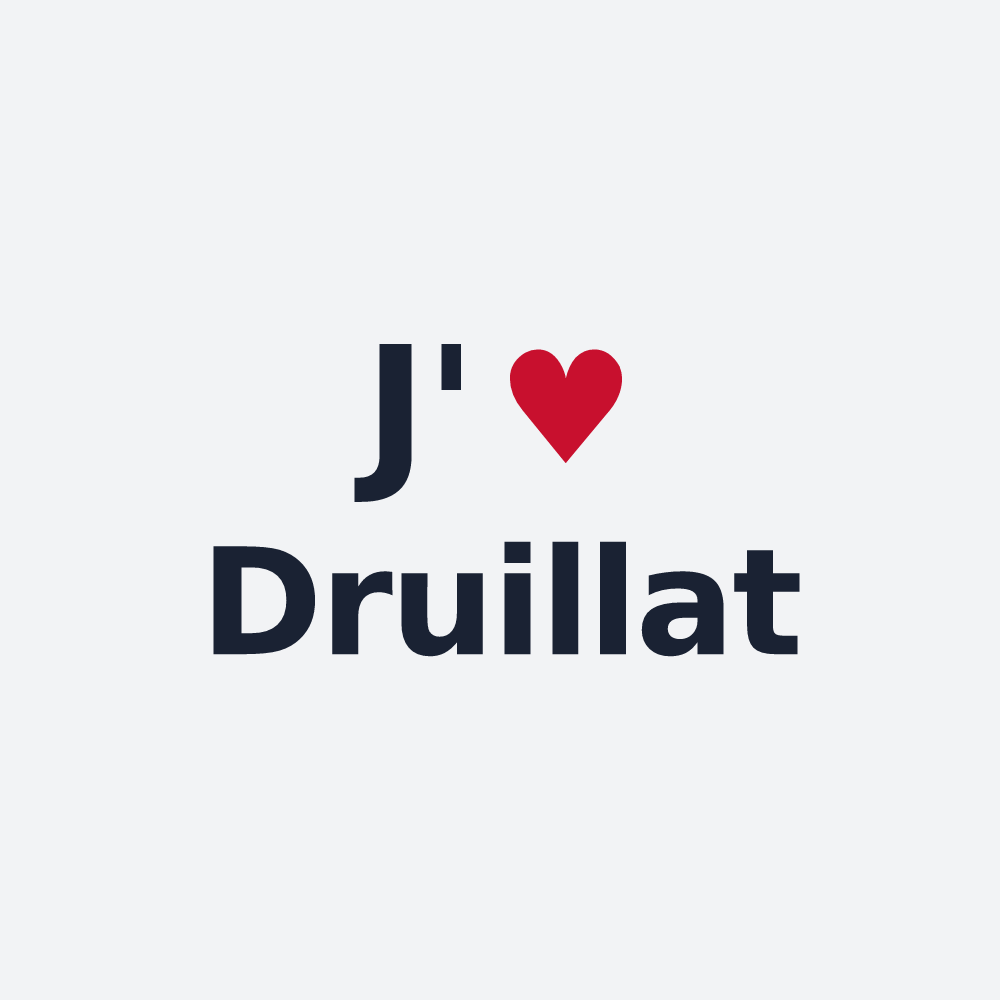 Poster personnalisé Druillat — design J'aime Druillat