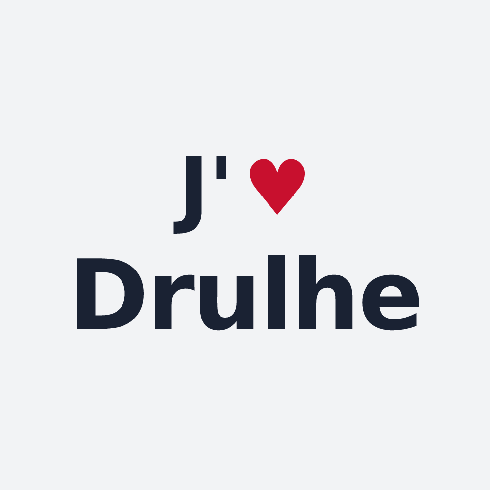 Poster personnalisé Drulhe — design J'aime Drulhe