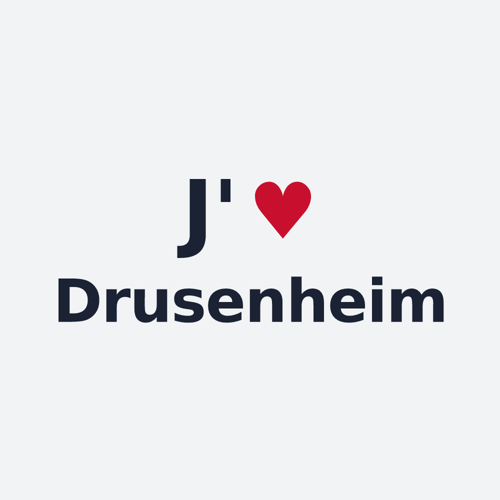 Poster personnalisé Drusenheim — design J'aime Drusenheim