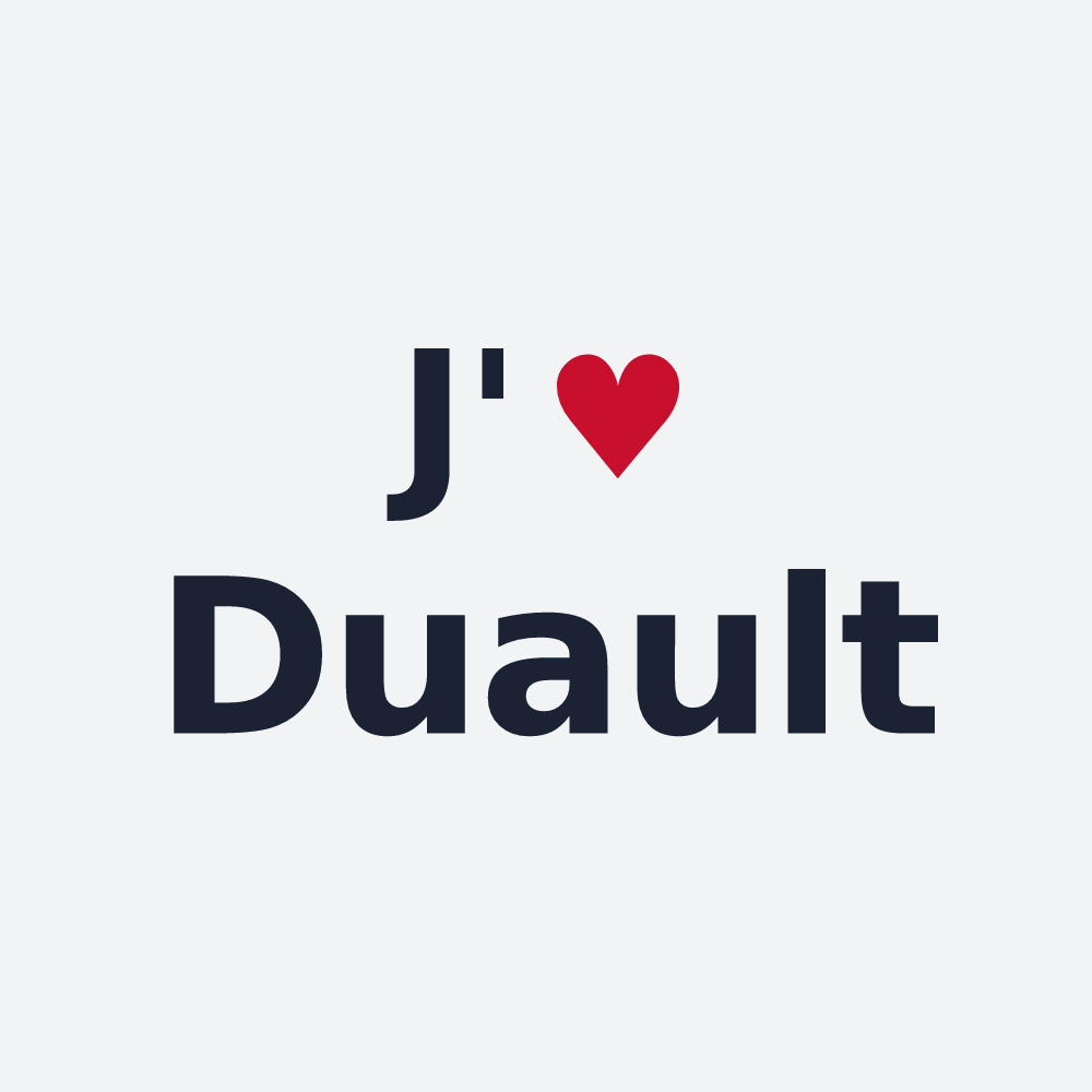 Poster personnalisé Duault — design J'aime Duault