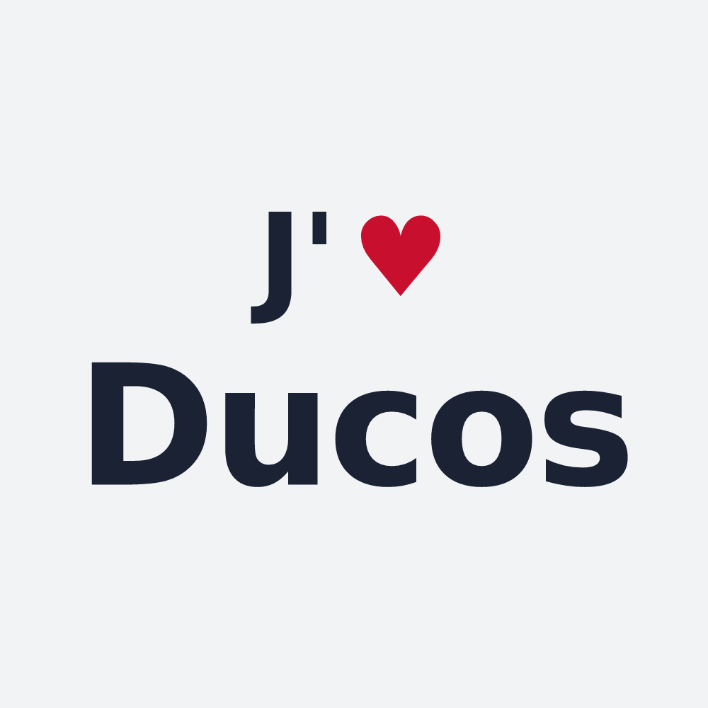 Poster personnalisé Ducos — design J'aime Ducos